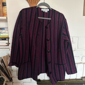80s striped saks fifth ave coat
